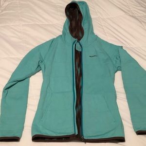 Teal hooded jacket